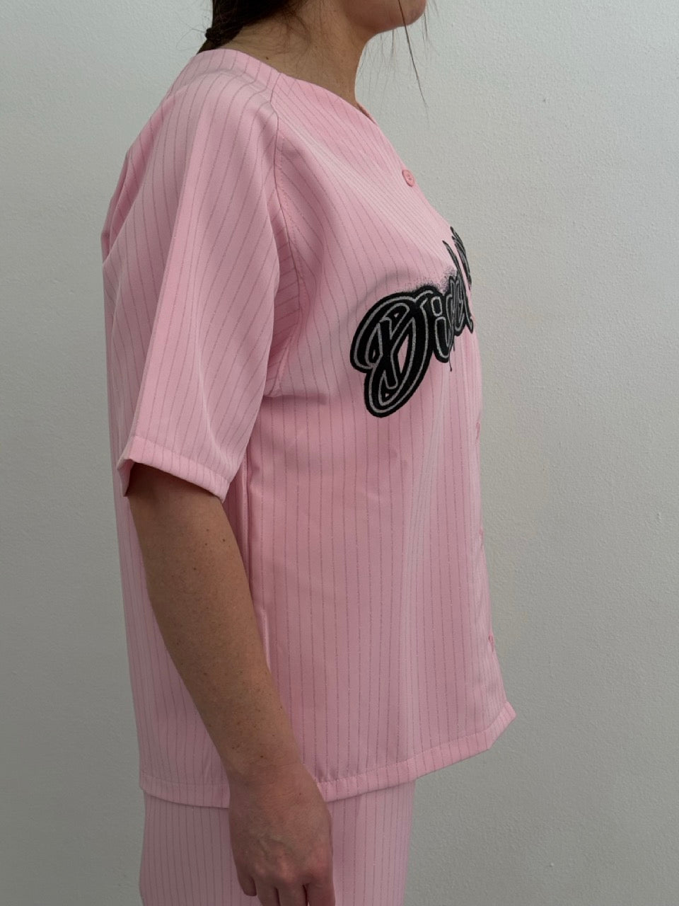 Camicia in gabardine brillantinata