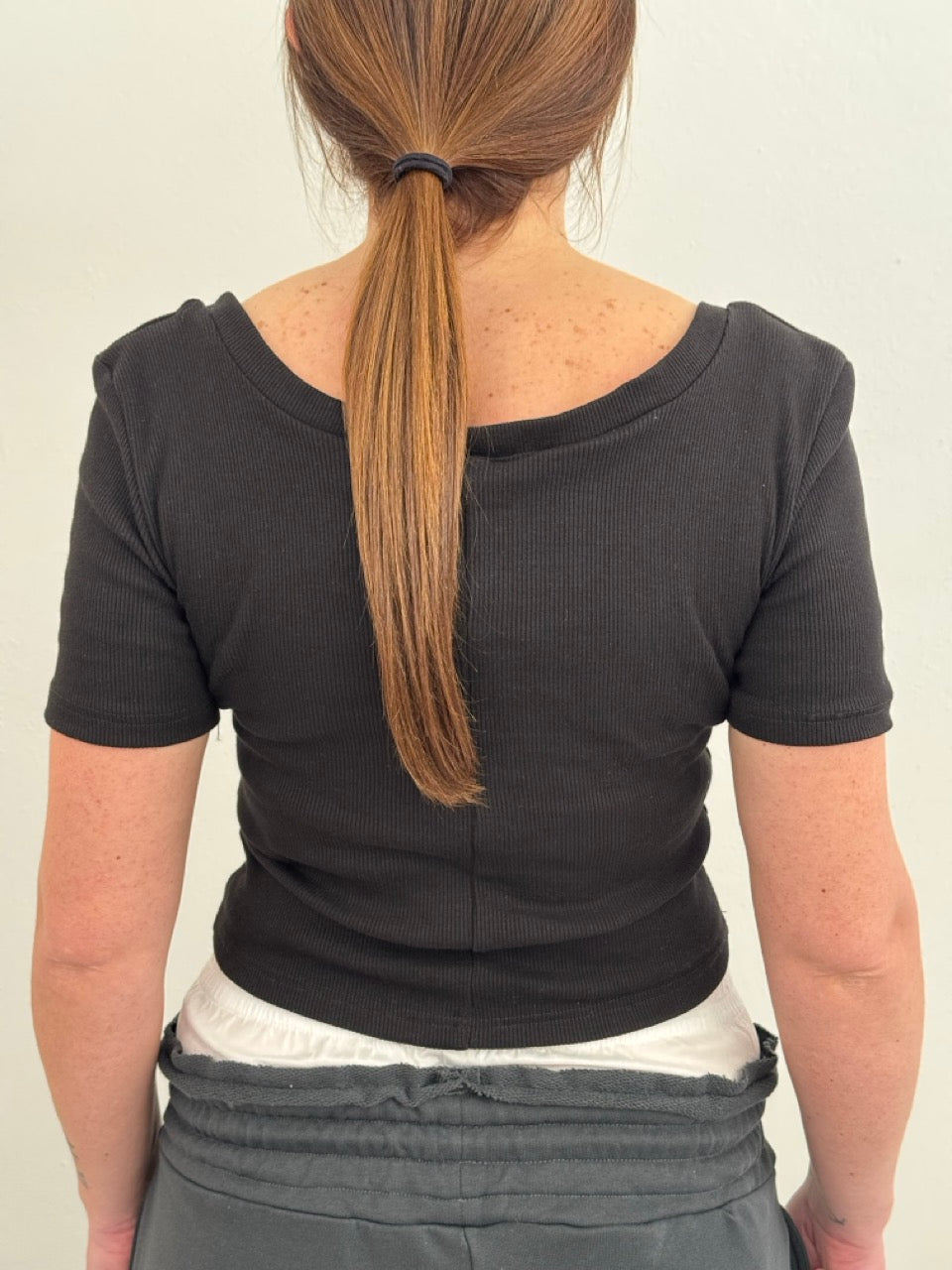 T-shirt crop a costine