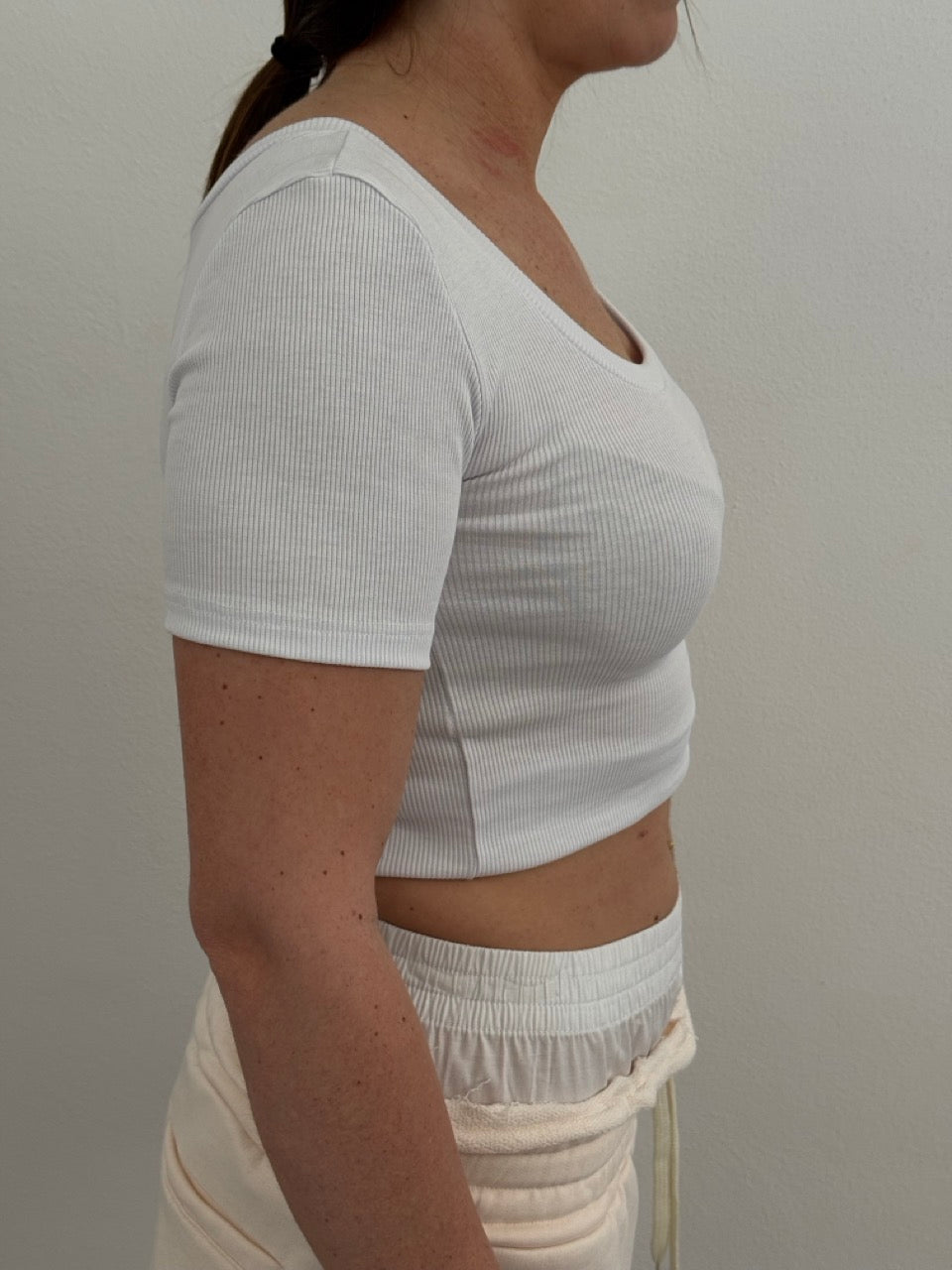 T-shirt crop a costine