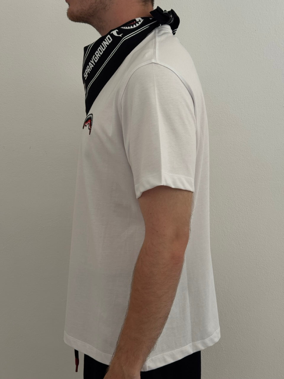 Black Bandana - Regular White T