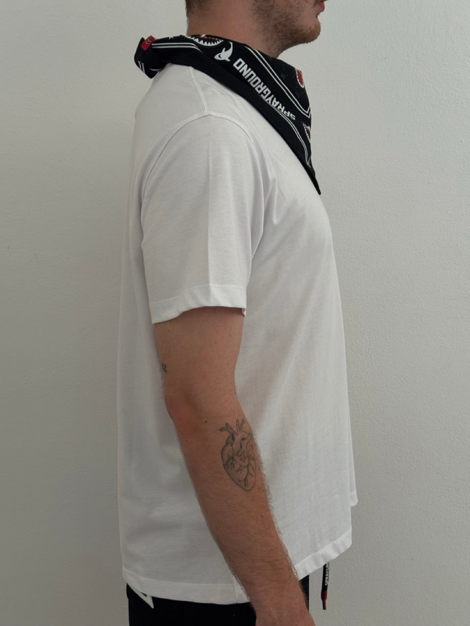 Black Bandana - Regular White T
