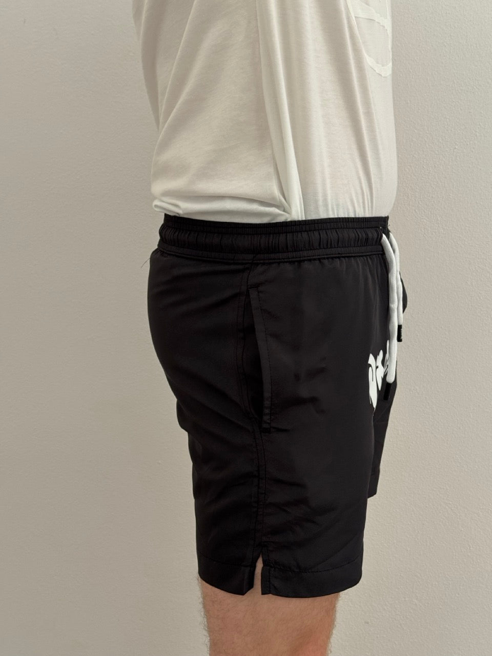 Swimming shorts logo