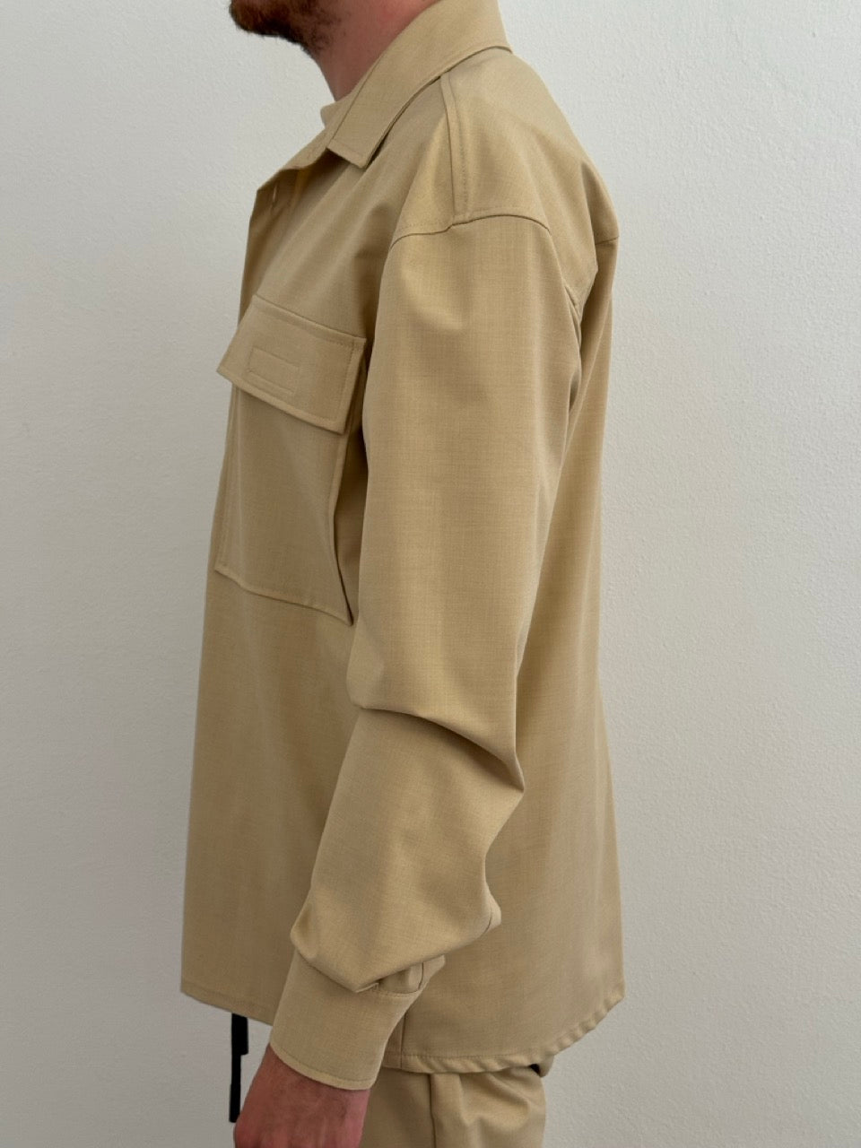 Giacca beige in poliviscosa