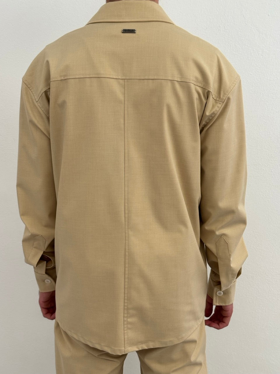 Giacca beige in poliviscosa