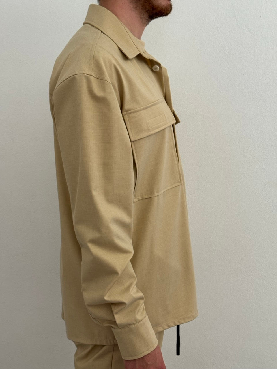 Giacca beige in poliviscosa