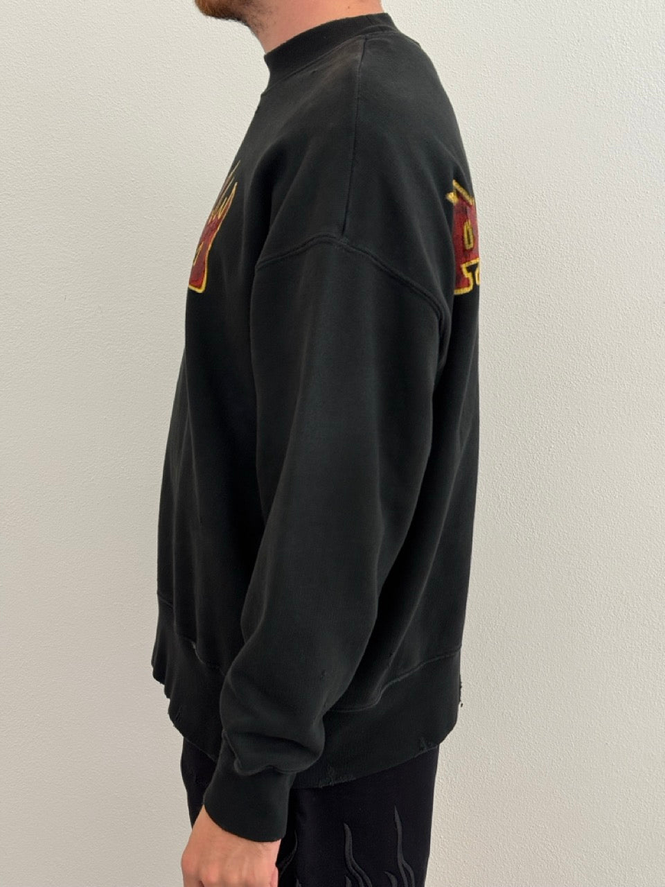 Felpa con logo in fiamme