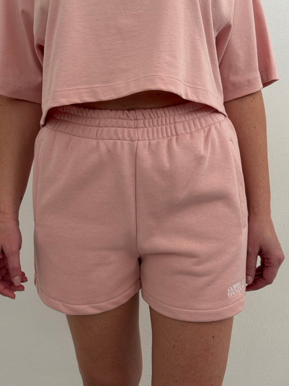 Shorts in felpa con stampa