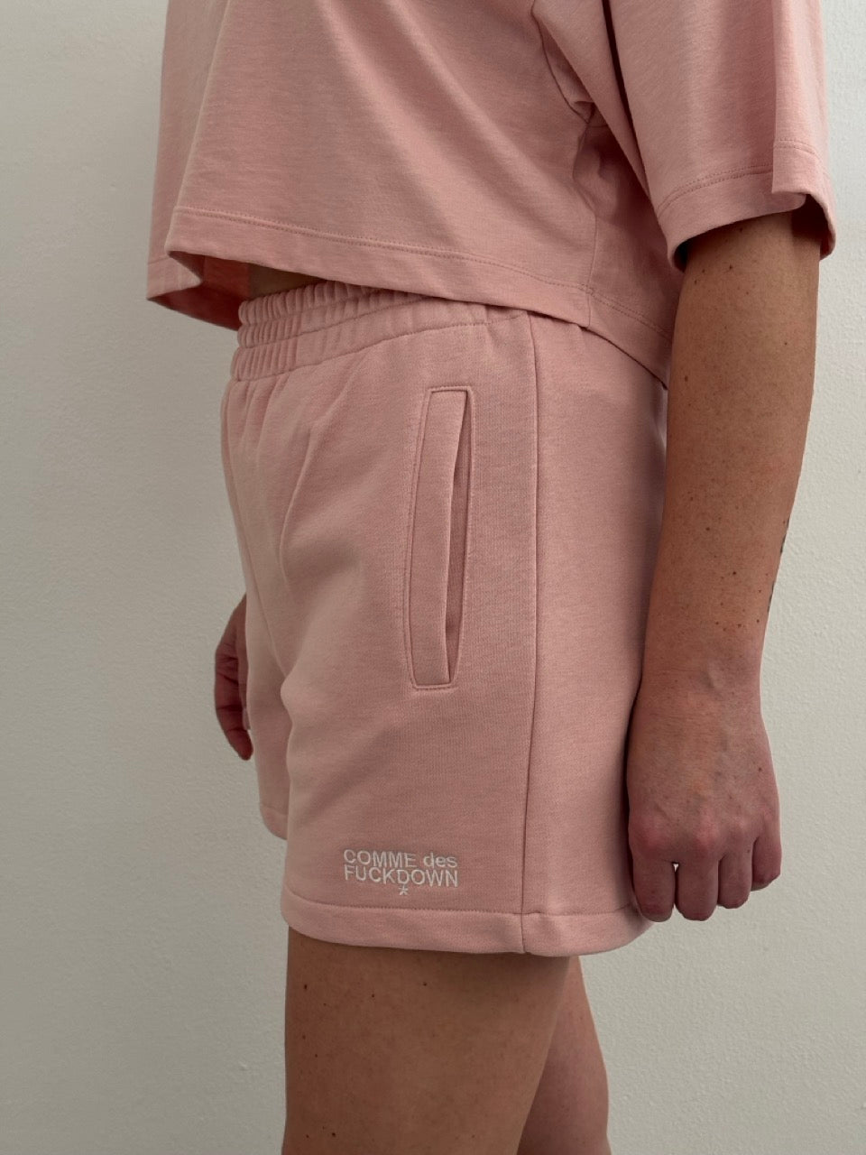 Shorts in felpa con stampa