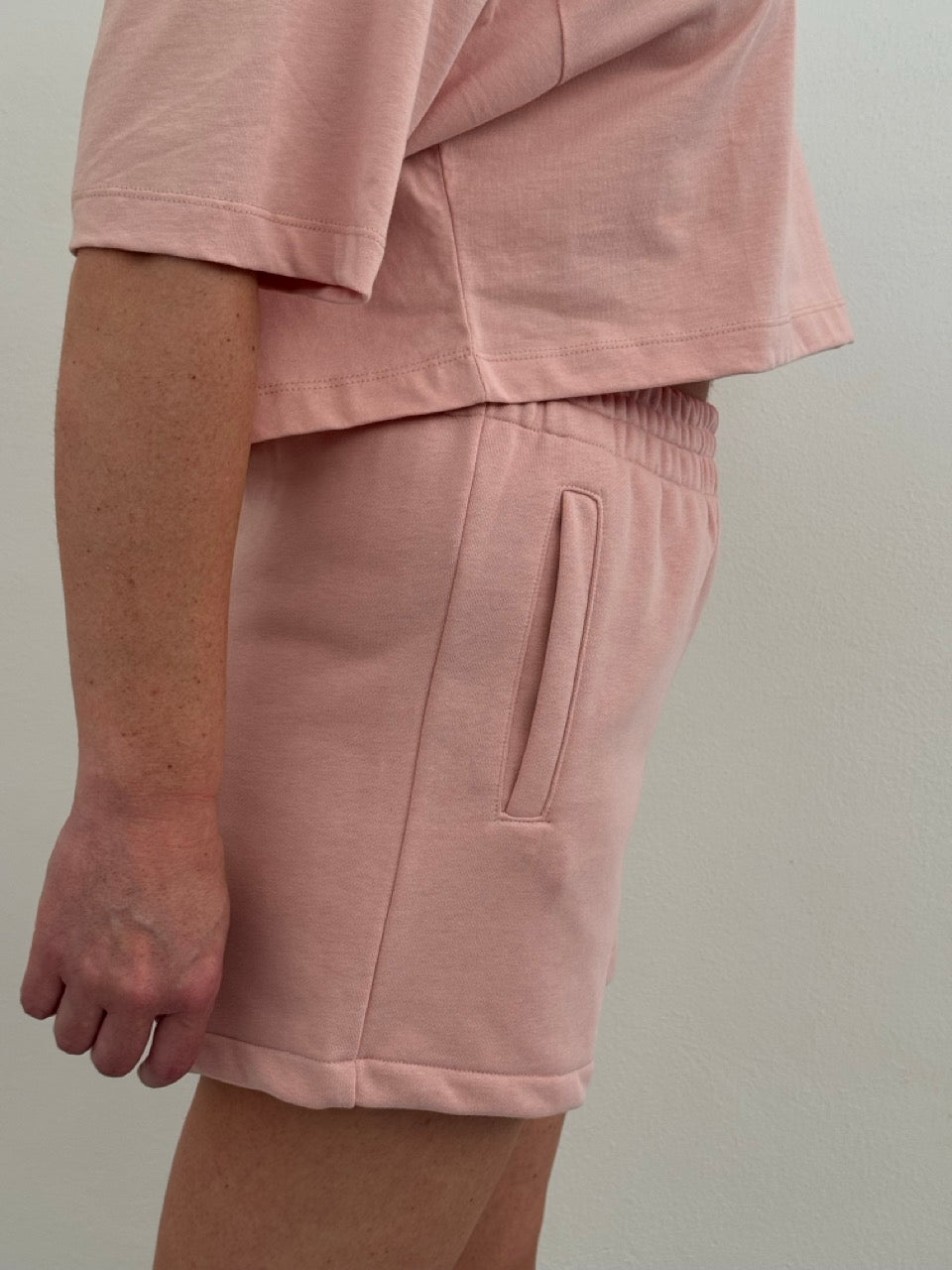 Shorts in felpa con stampa
