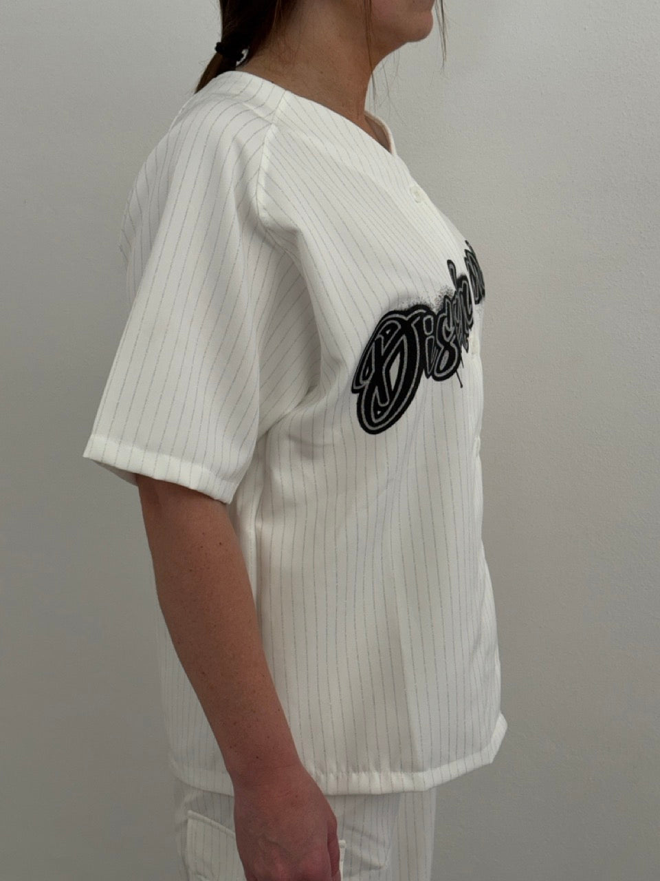 Camicia in gabardine brillantinata