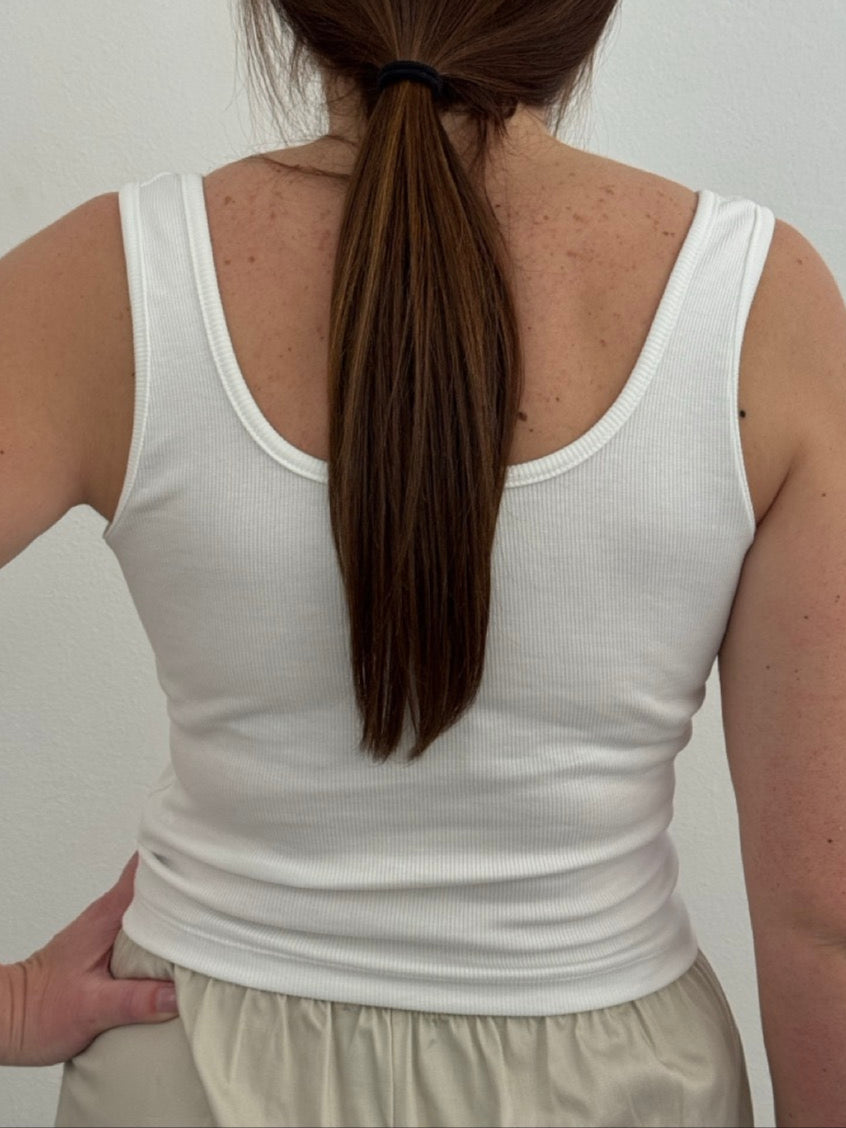 Canotta crop con logo