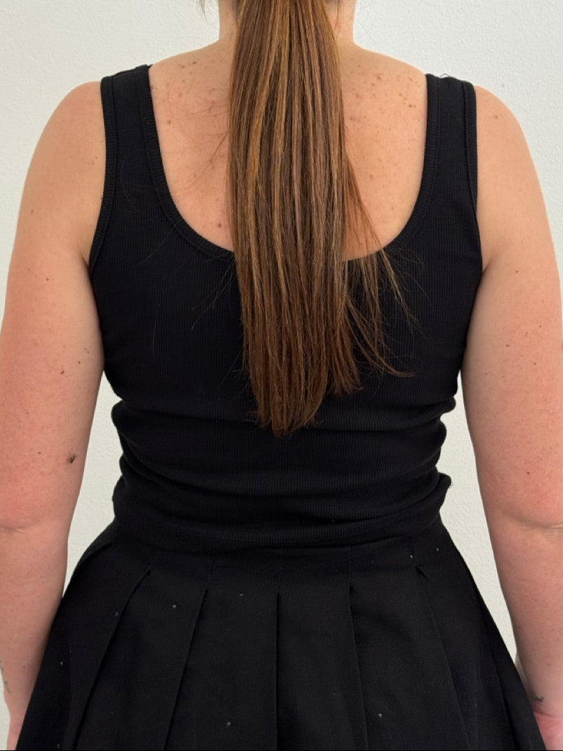Canotta crop con logo