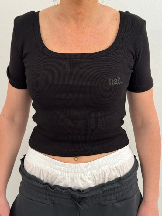 T-shirt crop a costine
