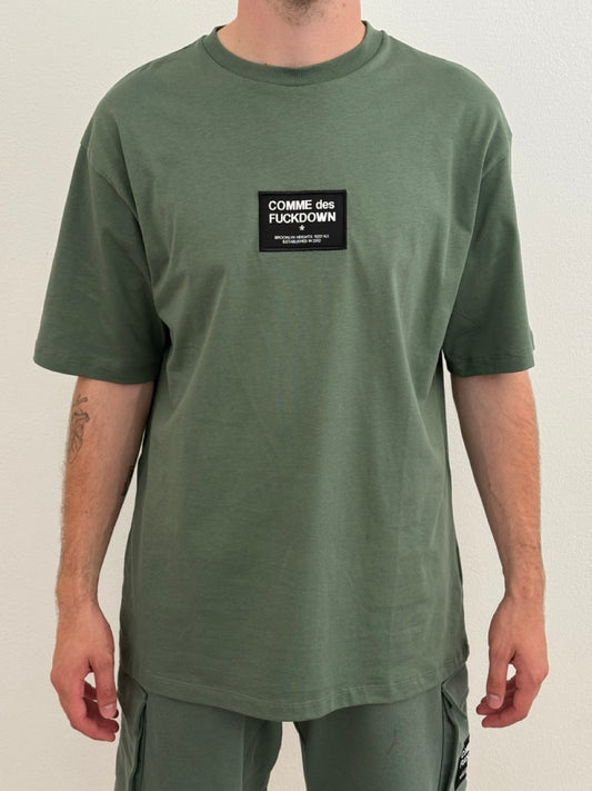 T-shirt in jersey con etichetta