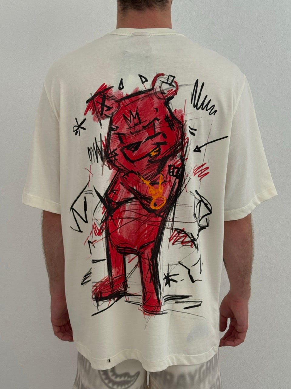 Diablo bear doodle over t-shirt