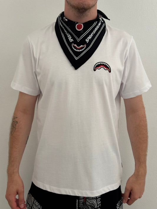 Black Bandana - Regular White T