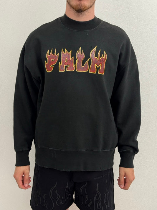 Felpa con logo in fiamme