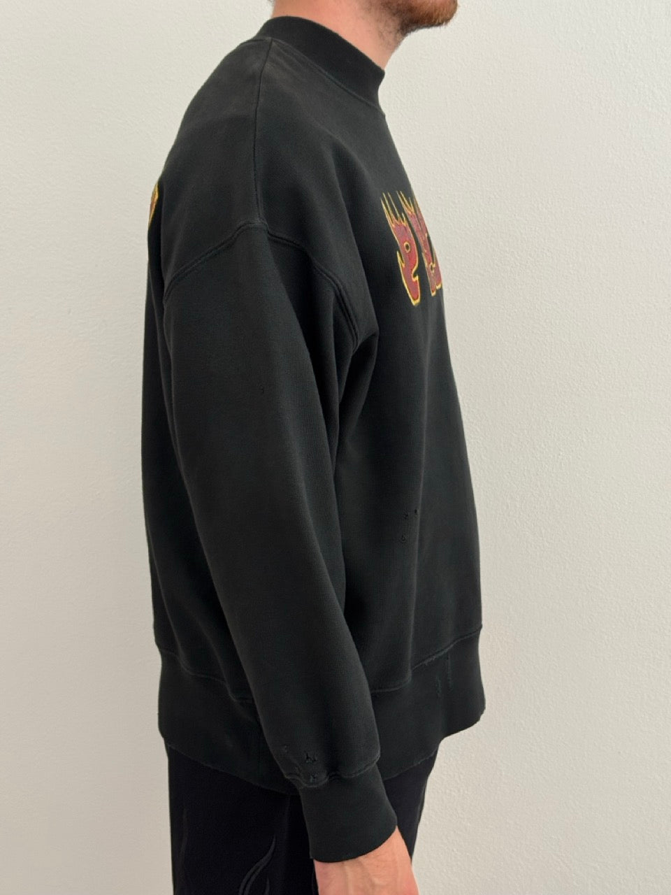 Felpa con logo in fiamme