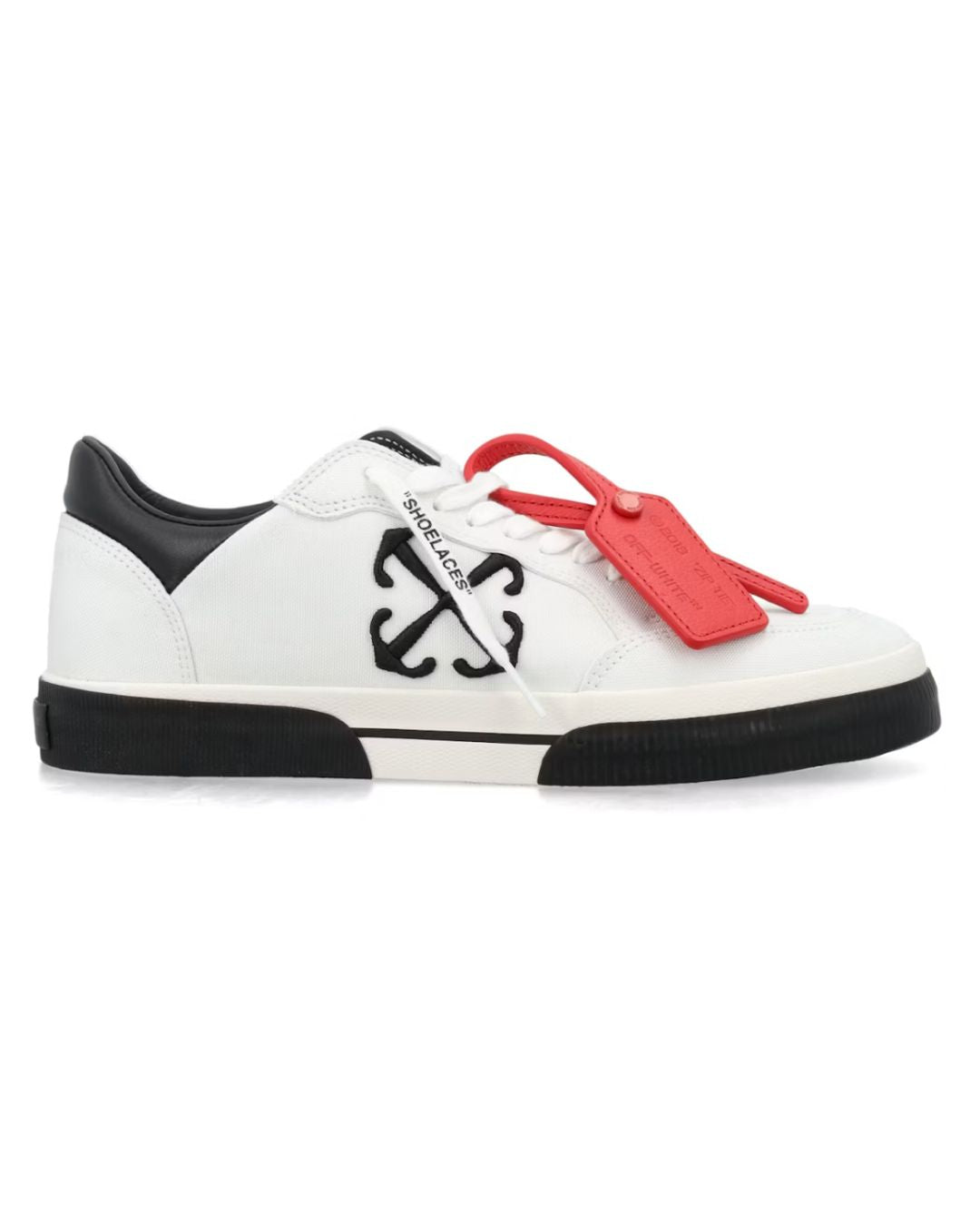 OFF-WHITE New Low Vulcanized Black White Canvas